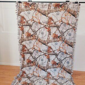 Realtree Gray Double-sided X-Long Fleece Blanket #63 (47in W X 91.5in L)